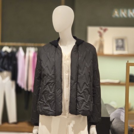 패턴퀼팅 후드패딩