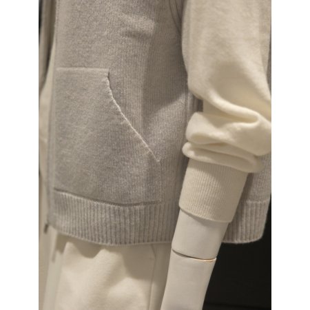 캐시미어혼방후드조끼