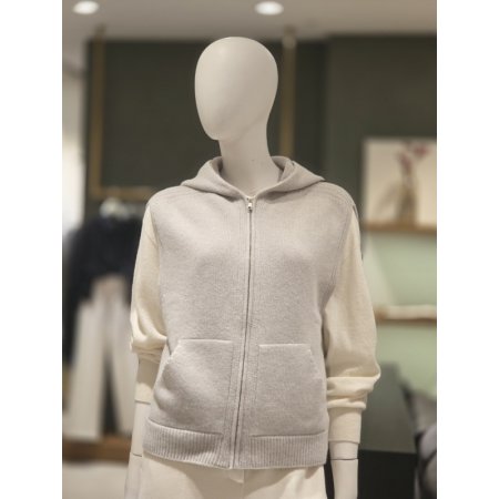 캐시미어혼방후드조끼