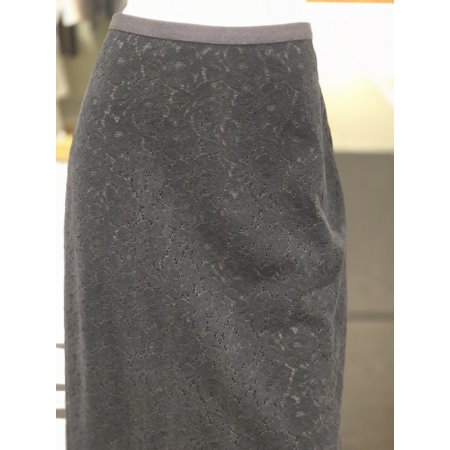 스웨이드 레이스스커트