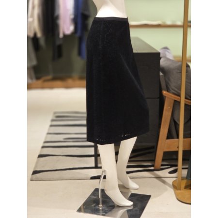 스웨이드 레이스스커트