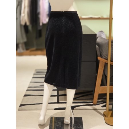 스웨이드 레이스스커트