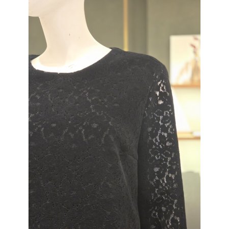 스웨이드 레이스블라우스