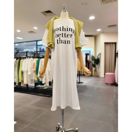 라운드 반팔 원피스IV