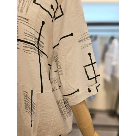 코딩 카라 반팔 블라우스