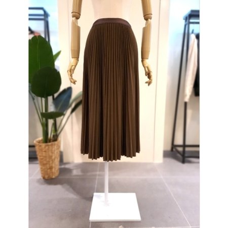 수란 플리츠 밴딩스커트 블랙