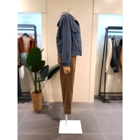 동글 후드 탈부착 청자켓 블루