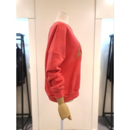 1874 레터링 기모 맨투맨 레드