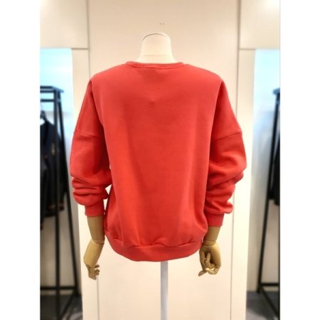 1874 레터링 기모 맨투맨 레드