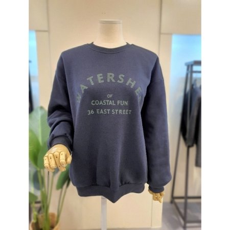 워터 라운드 기모 맨투맨 오트밀