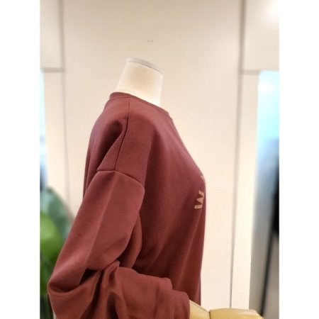 워터 라운드 기모 맨투맨 브릭