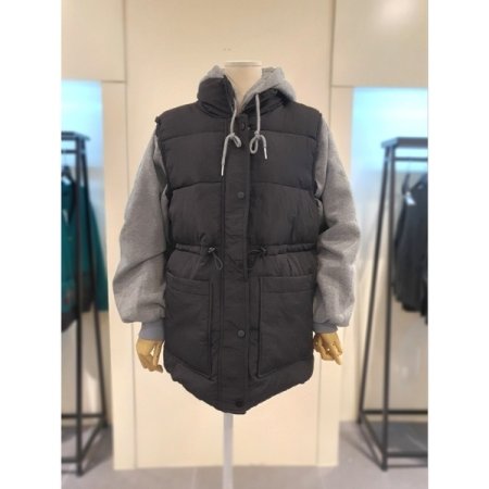 후드 일체형 스트링 패딩 점퍼