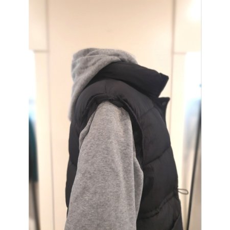 후드 일체형 스트링 패딩 점퍼