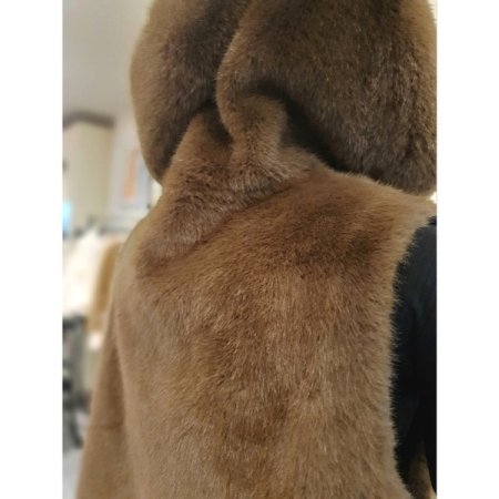 에코 후드 집업 베스트 브라운