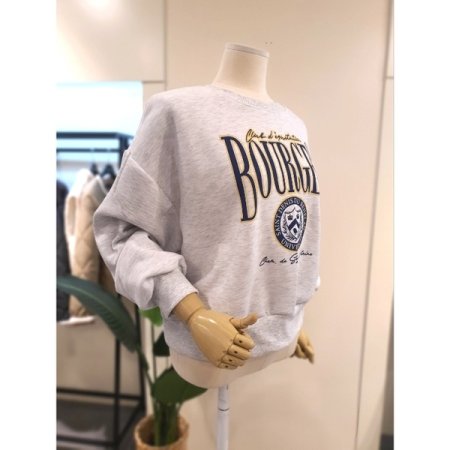 보거스 기모 맨투맨 라이트그레이