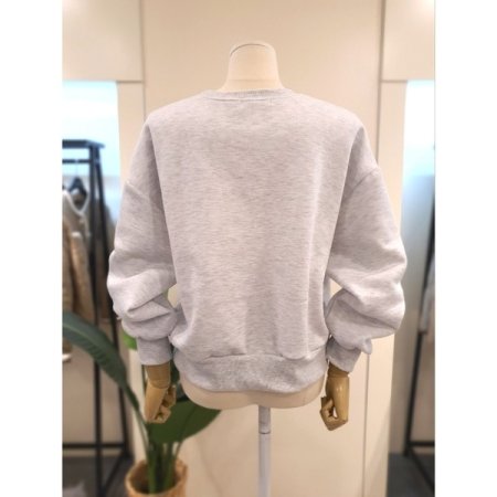 보거스 기모 맨투맨 라이트그레이