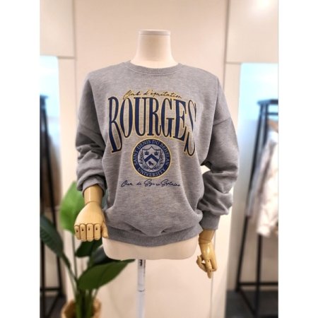 보거스 기모 맨투맨 라이트그레이