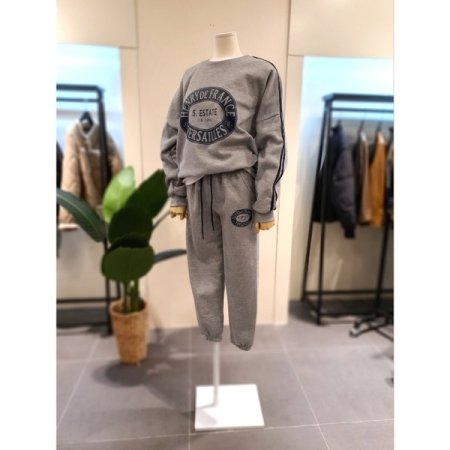 헨리 기모 맨투맨 세트 그레이