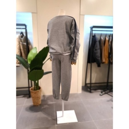 헨리 기모 맨투맨 세트 그레이