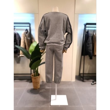 헨리 기모 맨투맨 세트 그레이