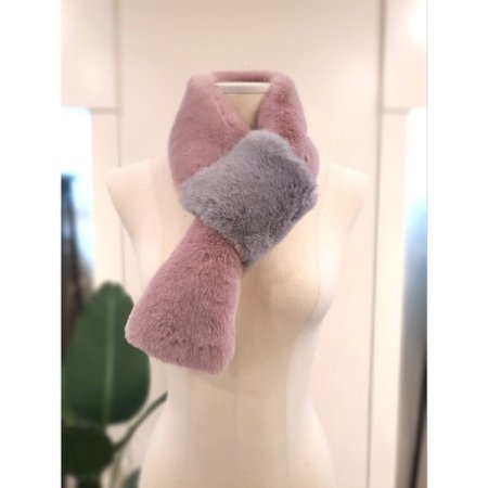 에코 리버스 퍼 머플러 핑크