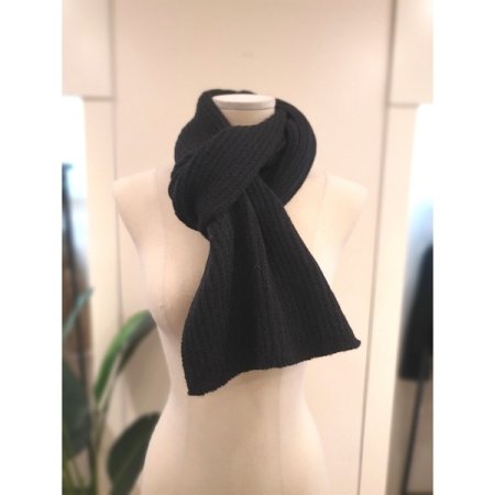 솔리드 빅와플 머플러 블랙