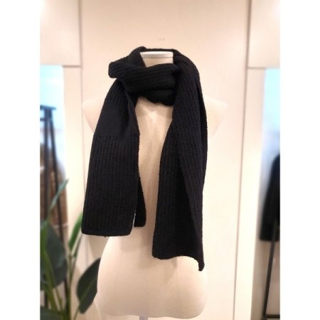 솔리드 빅와플 머플러 블랙