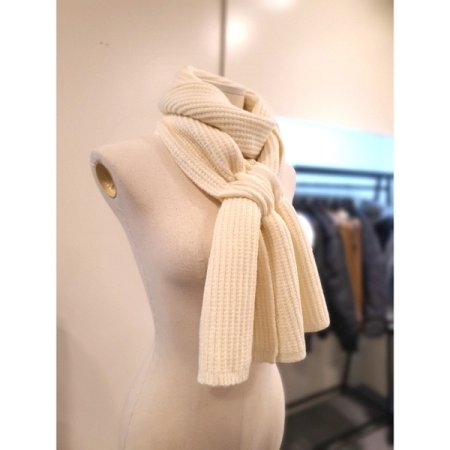 솔리드 빅와플 머플러 아이보리