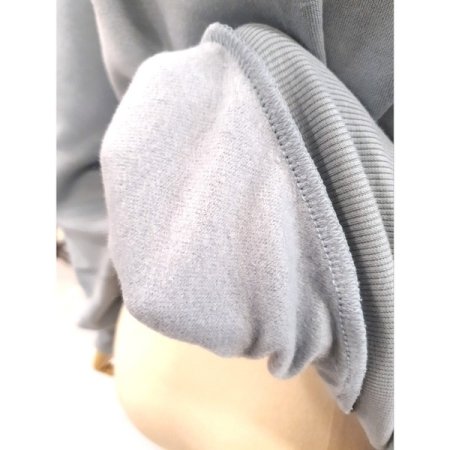 와우 기모 후드 티셔츠 스카이블루