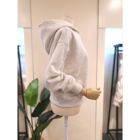 와우 기모 후드 티셔츠 오트밀