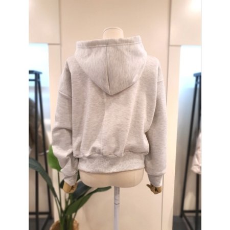 와우 기모 후드 티셔츠 오트밀