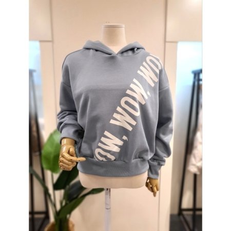와우 기모 후드 티셔츠 오트밀