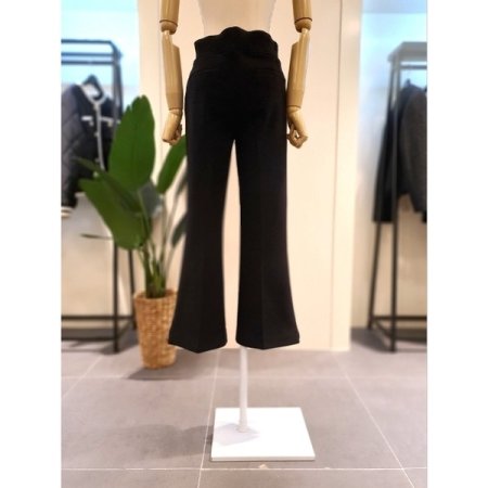 윈터 모닝글 기모 밴딩 팬츠 블랙