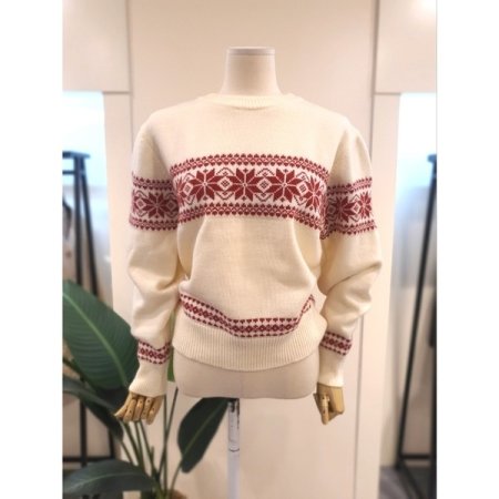 홀리데이 라운드 니트 브라운