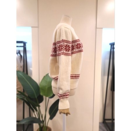 홀리데이 라운드 니트 브라운