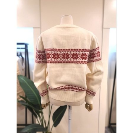 홀리데이 라운드 니트 브라운