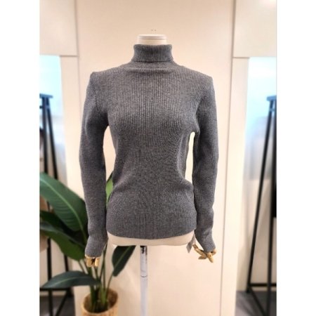 램스 골지 폴라 풀오버 블랙