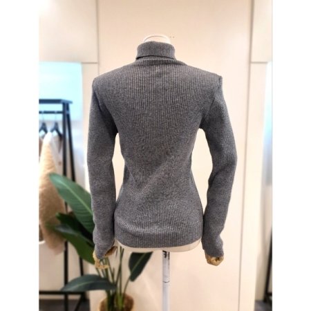 램스 골지 폴라 풀오버 블랙