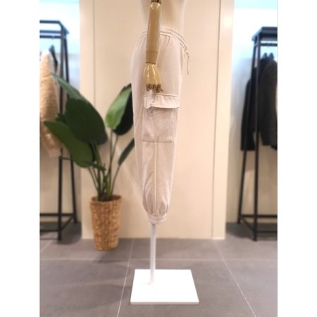 양털 안감 카코 조거 팬츠 아이보리