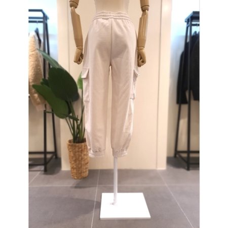 양털 안감 카코 조거 팬츠 아이보리