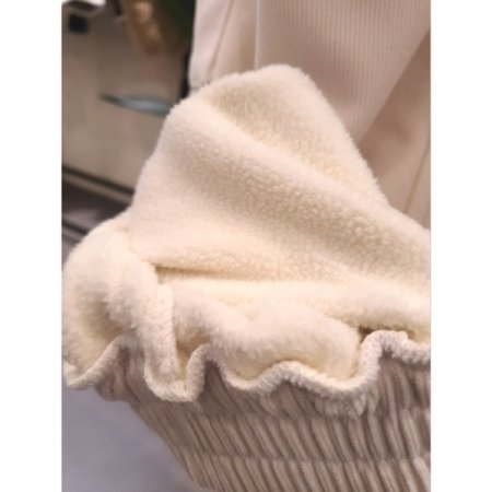 양털 안감 카코 조거 팬츠 아이보리