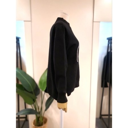 코끼리 반목 니트 블랙