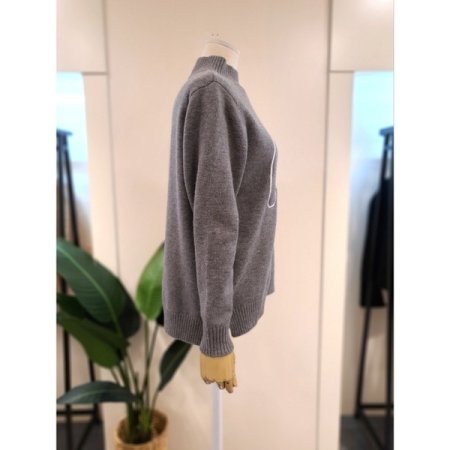 코끼리 반목 니트 블랙