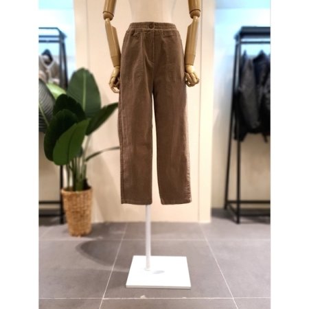 코듀로이 밴딩 일자핏 팬츠 베이지