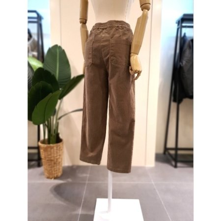 코듀로이 밴딩 일자핏 팬츠 베이지