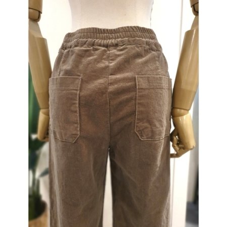 코듀로이 밴딩 일자핏 팬츠 베이지