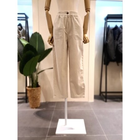 코듀로이 밴딩 일자핏 팬츠 베이지