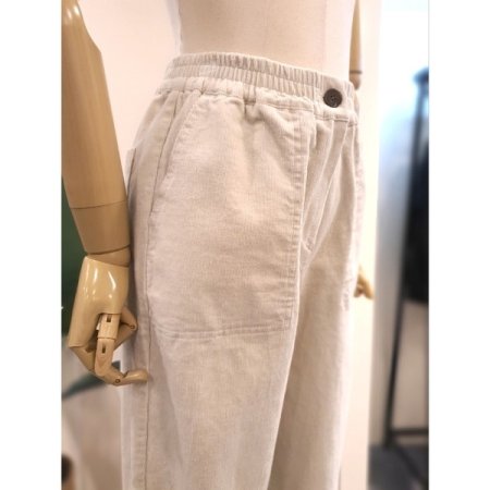 코듀로이 밴딩 일자핏 팬츠 아이보리