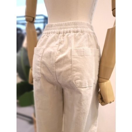 코듀로이 밴딩 일자핏 팬츠 아이보리