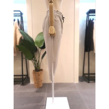스트링 배기 밴딩 팬츠 아이보리